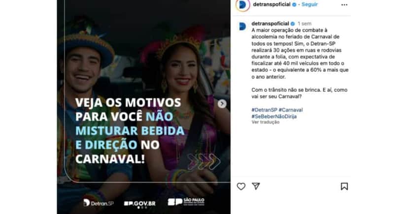 Comunicado do Detran (Reprodução/Instagram) Comunicado do Detran (Reprodução/Instagram)