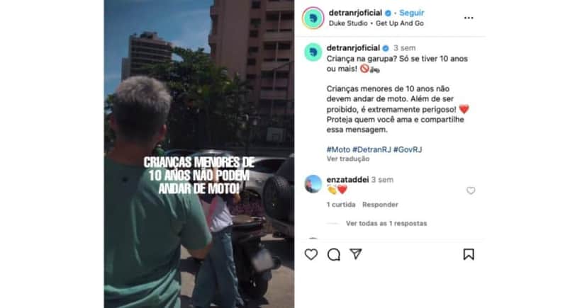 Comunicado do DEtranJ (Reprodução/Instagram) Comunicado do DEtranJ (Reprodução/Instagram)