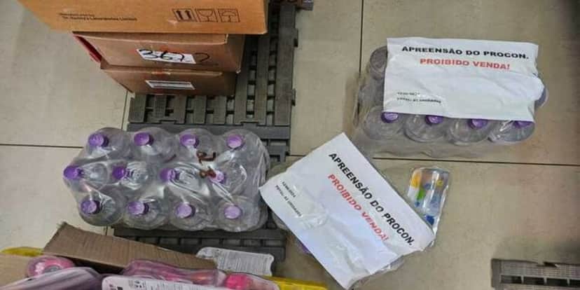 Produtos apreendidos pelo Procon de Pernambuco (Reprodução: Procon) Produtos apreendidos pelo Procon de Pernambuco (Reprodução: Procon)