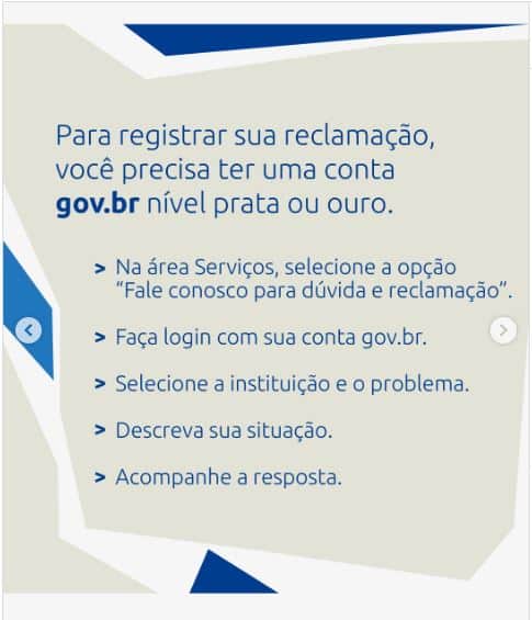 Passo a passo para registrar reclamação - Foto: Instagram