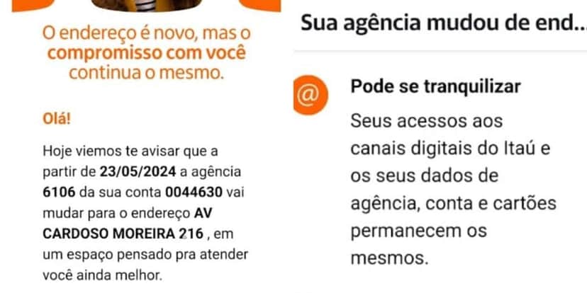 Comunicado do Itaú sobre o fechamento da unidade (Reprodução: Itaú) Comunicado do Itaú sobre o fechamento da unidade (Reprodução: Itaú)