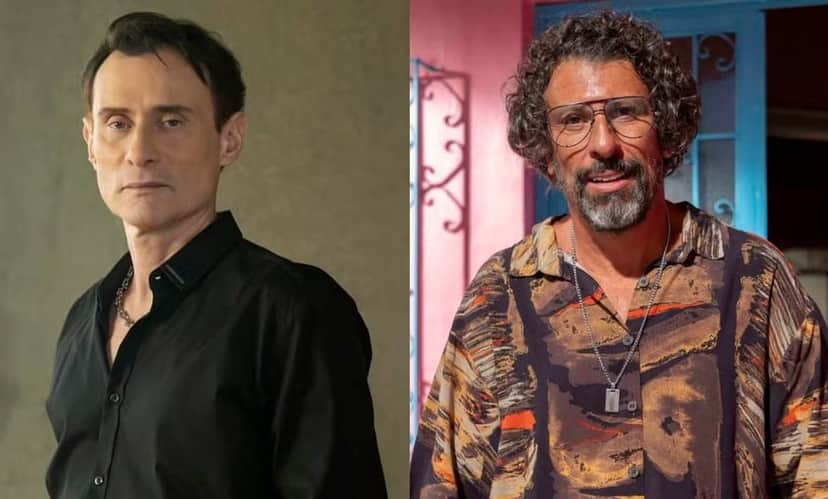 Gerson (Enrique Diaz) e Osmar (Milhem Cortaz) em Volta por Cima (Foto: Reprodução / Globo) Gerson (Enrique Diaz) e Osmar (Milhem Cortaz) em Volta por Cima (Foto: Reprodução / Globo)