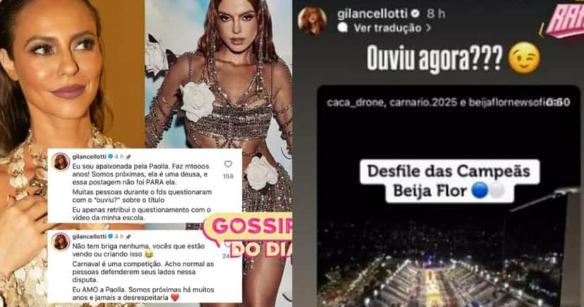 Giovanna Lancellotti fala sobre polêmica com ex-atriz da Globo (Foto: Montagem TV Foco) Giovanna Lancellotti fala sobre polêmica com ex-atriz da Globo (Foto: Montagem TV Foco)