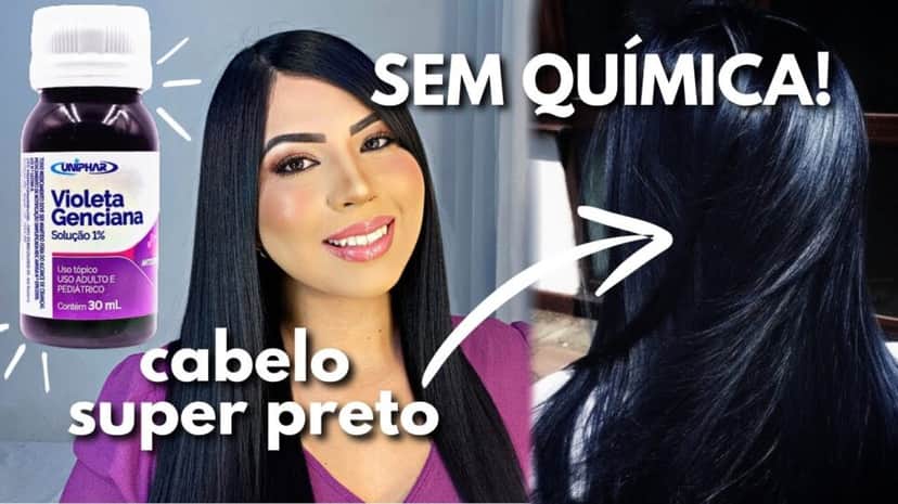 Resultado, cabelos super pretos, bem cobertos e sem química (Foto Reprodução /Youtube) Resultado, cabelos super pretos, bem cobertos e sem química (Foto Reprodução /Youtube)