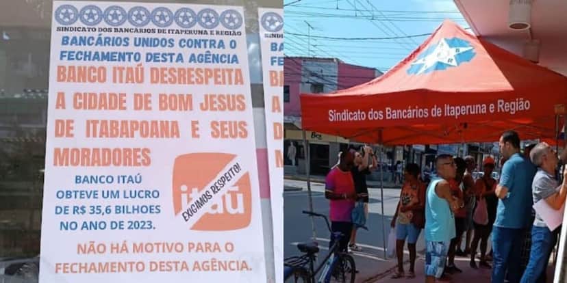 Prefeito e moradores indignados com o fechamento (Reprodução: Montagem TV Foco) Prefeito e moradores indignados com o fechamento (Reprodução: Montagem TV Foco)