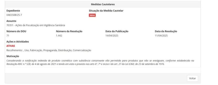 Resolução da ANVISA pt 1 (Foto Reprodução/ANVISA) Resolução da ANVISA pt 1 (Foto Reprodução/ANVISA)