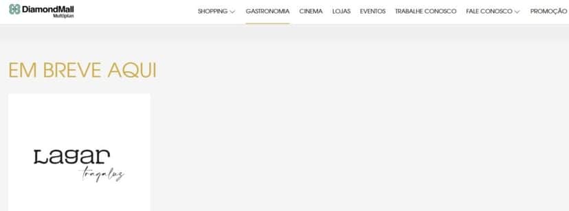 O Lagar está com previsão de chegar em breve no Diamond Mall (Foto Reprodução/site oficial) O Lagar está com previsão de chegar em breve no Diamond Mall (Foto Reprodução/site oficial)