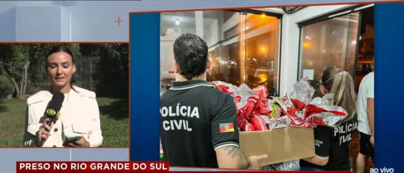 Ovos de Páscoa vencidos desde 2023 foram apreendidos pela Polícia Civil (Foto Reprodução/Band) Ovos de Páscoa vencidos desde 2023 foram apreendidos pela Polícia Civil (Foto Reprodução/Band)