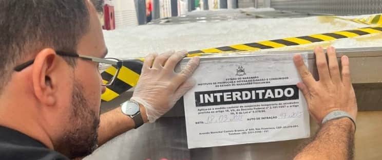 Área de supermercado sofre com interdição (Foto Reprodução/Prefeitura do Maranhão) Área de supermercado sofre com interdição (Foto Reprodução/Prefeitura do Maranhão)