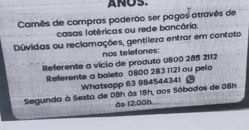 Aviso para os clientes após o fechamento