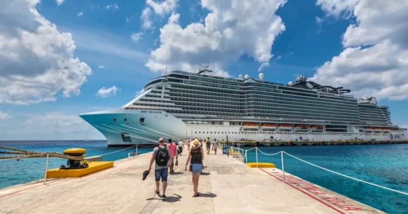 Funcionários do FI Group tiveram a experiência de 4 dias a bordo no MSC Fantasia (Foto Reprodução/Exame) 