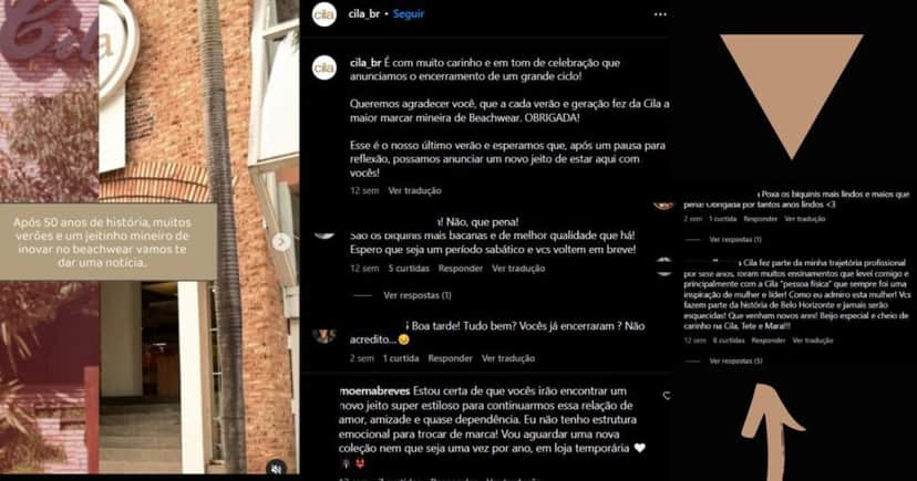 Despedida de Cila pelas redes sociais causou comoção de fãs e clientes assíduos da marca (Foto Reprodução/Montagem/Tv Foco/Lennita/Instagram) Despedida de Cila pelas redes sociais causou comoção de fãs e clientes assíduos da marca (Foto Reprodução/Montagem/Tv Foco/Lennita/Instagram)