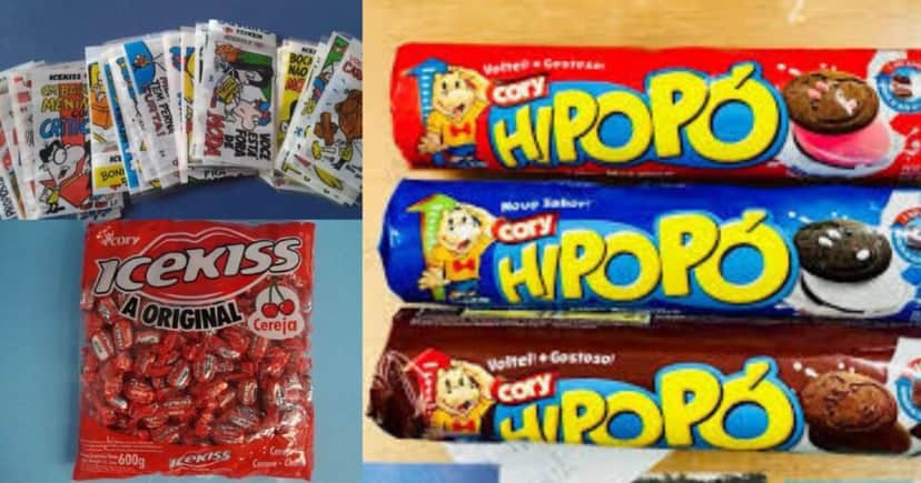 Balas Icekiss e biscoitos Hipopó, os carros chefes da marca (Foto Reprodução/Montagem/Pinterest/Facebook/Tv Foco) Balas Icekiss e biscoitos Hipopó, os carros chefes da marca (Foto Reprodução/Montagem/Pinterest/Facebook/Tv Foco)