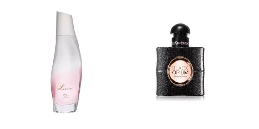 Luna e Black Opium (Fotos: Reproduções / Natura / Sephora) Luna e Black Opium (Fotos: Reproduções / Natura / Sephora)