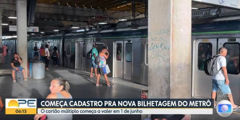 Metrô do Recife (Foto: Reprodução / Globo) Metrô do Recife (Foto: Reprodução / Globo)