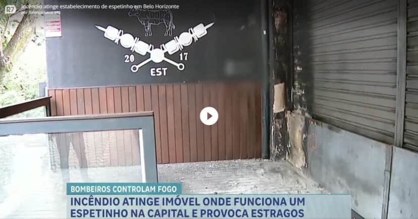 Restaurante sofre incêndio em Belo Horizonte - (Foto: R7/Balanço Geral MG)