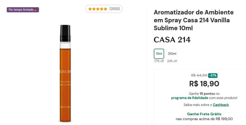 Aromatizador de Ambiente O Boticário (Foto: Reprodução / Site da Marca) Aromatizador de Ambiente O Boticário (Foto: Reprodução / Site da Marca)