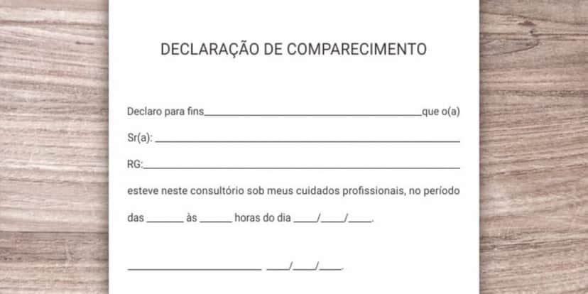 Um modelo de declaração de horas (Reprodução: Internet) Um modelo de declaração de horas (Reprodução: Internet)