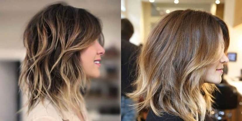 Mid Desfiado com Mechas Longas Mid Desfiado com Mechas Longas