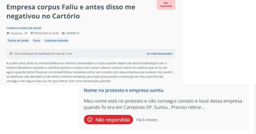Reclamações do plano de saúde (Foto: Reprodução/ Reclame Aqui) Reclamações do plano de saúde (Foto: Reprodução/ Reclame Aqui)