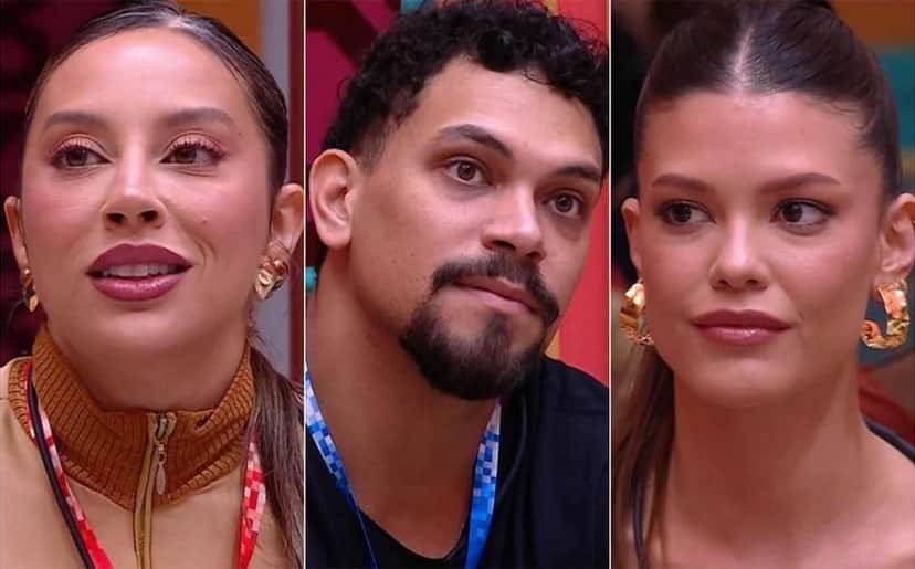 Renata, Vinícius e Vitória estão no paredão do BBB25 (Foto: Reprodução / Globo) Renata, Vinícius e Vitória estão no paredão do BBB25 (Foto: Reprodução / Globo)