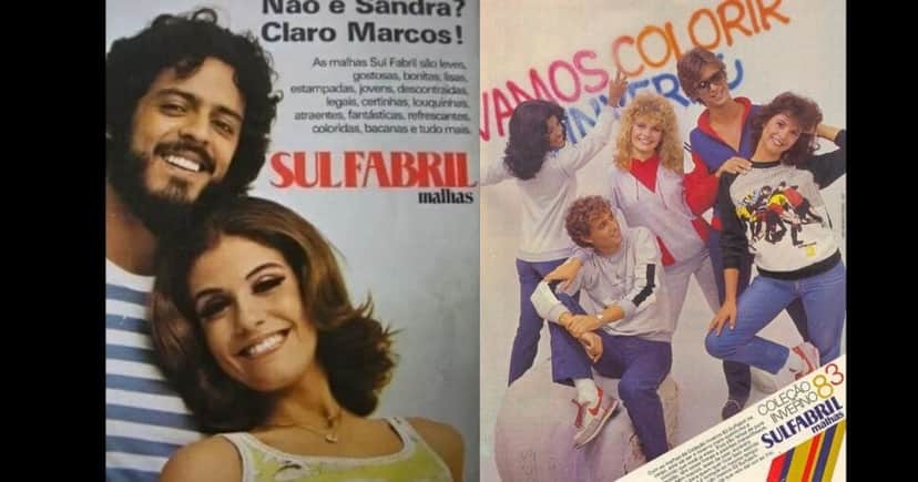 Propaganda da Sulfabril com Marcos Paulo e Sandra Bréa (Foto Reprodução/Montagem/Tv Foco/UOL/Pinterest) Propaganda da Sulfabril com Marcos Paulo e Sandra Bréa (Foto Reprodução/Montagem/Tv Foco/UOL/Pinterest)