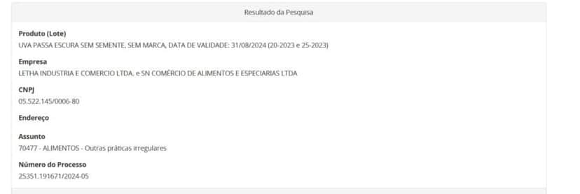Resolução da ANVISA contra Uva Passa sem marca parte 1 (Foto Reprodução/ANVISA) Resolução da ANVISA contra Uva Passa sem marca parte 1 (Foto Reprodução/ANVISA)