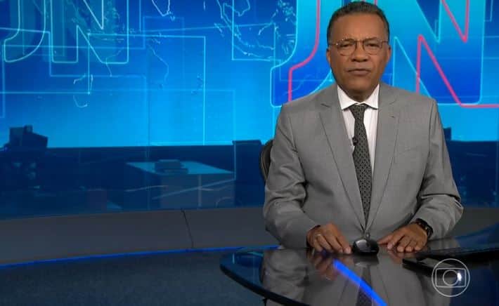 Haroldo Pereira na bancada do JN (Foto Reprodução/Globo)