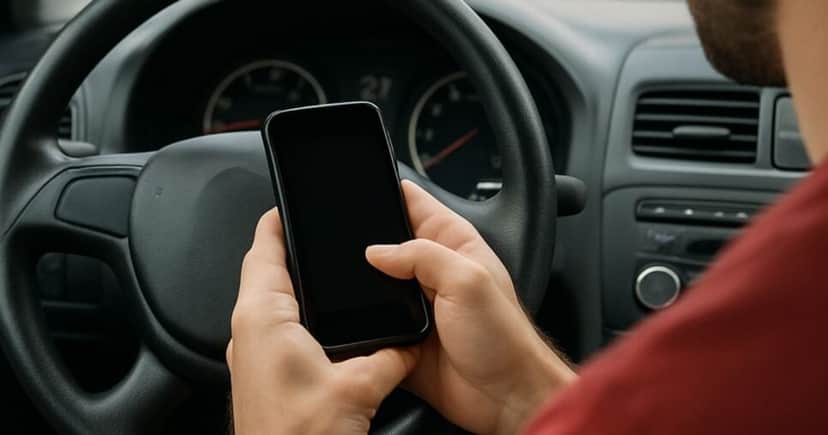 Usar o celular mesmo com o carro parado é passível de multa (Foto Reprodução/CHT) Usar o celular mesmo com o carro parado é passível de multa (Foto Reprodução/CHT)