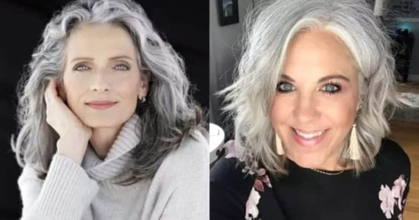 Como manter os cabelos brancos bonitos, brilhosos e sem amarelado - Foto: Montagem Como manter os cabelos brancos bonitos, brilhosos e sem amarelado - Foto: Montagem
