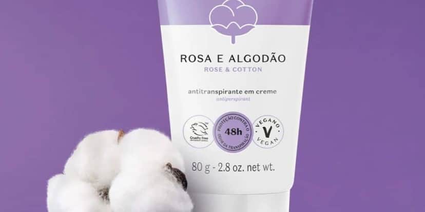Antitranspirante em Creme Cuide-se Bem Rosa e Algodão Antitranspirante em Creme Cuide-se Bem Rosa e Algodão