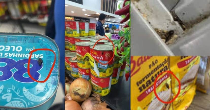 Coco de rato na lata e mais sujidades (Foto Reprodução/Facebook) Coco de rato na lata e mais sujidades (Foto Reprodução/Facebook)