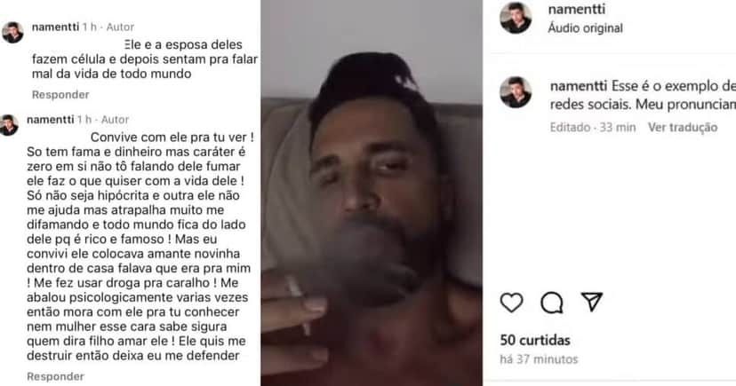 Jovem expõe pai nas redes sociais (Foto: Reprodução/Montagem TV Foco) Jovem expõe pai nas redes sociais (Foto: Reprodução/Montagem TV Foco)