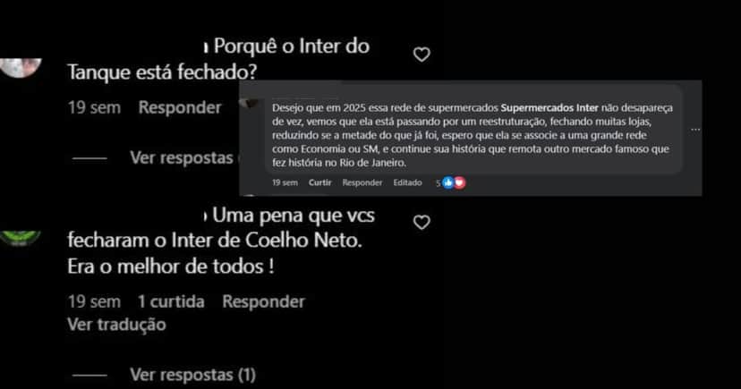 Manifestações de clientes do Supermercado Inter (Foto Reprodução/Montagem/Lennita/Tv Foco/Canva/Instagram/Facebook) Manifestações de clientes do Supermercado Inter (Foto Reprodução/Montagem/Lennita/Tv Foco/Canva/Instagram/Facebook)