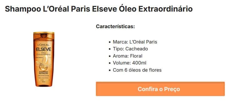 Elseve Óleo Extraordinário (Foto: Reprodução / Amazon) Elseve Óleo Extraordinário (Foto: Reprodução / Amazon)