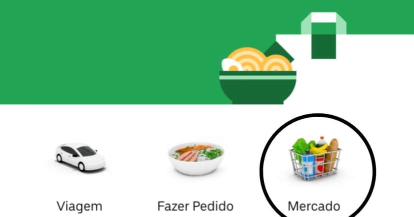 Opção mercado da Uber será extinta (Foto Reprodução/Uber) Opção mercado da Uber será extinta (Foto Reprodução/Uber)