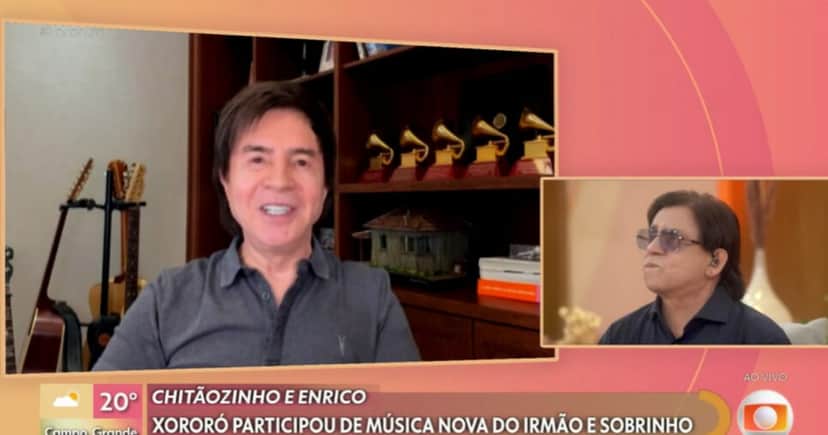 Famoso cantor sertanejo manda recado ao vivo para irmão (Foto: Reprodução/Globo) Famoso cantor sertanejo manda recado ao vivo para irmão (Foto: Reprodução/Globo)