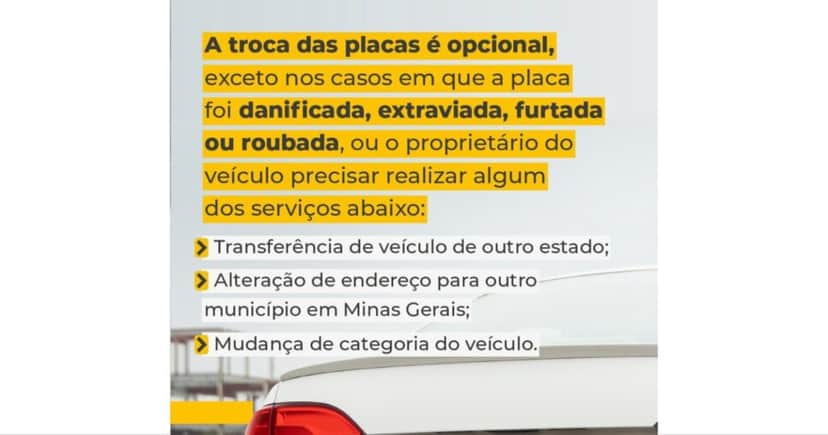 Aviso do Detran MG Aviso do Detran MG