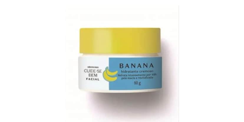Hidratante Cremoso Facial Feira Banana (Foto: Boticário) Hidratante Cremoso Facial Feira Banana (Foto: Boticário)