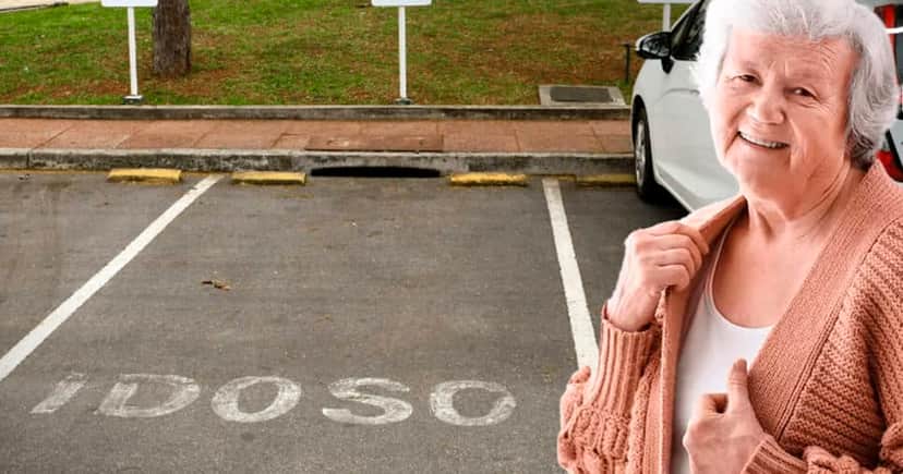 Estacionamento garantido para idosos (Foto: Reprodução) Estacionamento garantido para idosos (Foto: Reprodução)