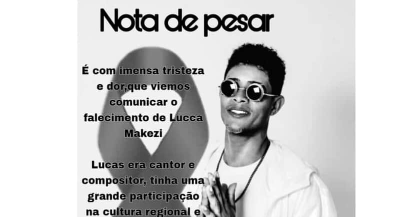 LUTO - Morre o cantor Lucca Makezi (Foto: Reprodução)