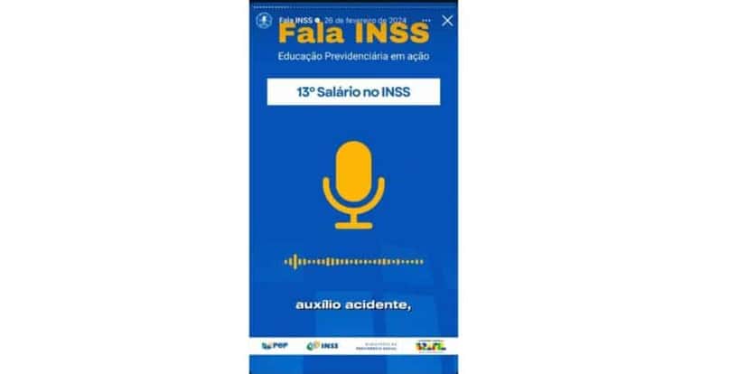 Anúncio sobre o 13º salário do INSS (Foto: Reprodução / Instagram) Anúncio sobre o 13º salário do INSS (Foto: Reprodução / Instagram)