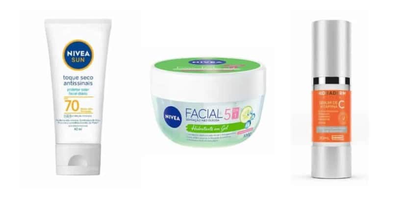 Produtos para a pele (Foto: Reprodução / Droga Raia) Produtos para a pele (Foto: Reprodução / Droga Raia)