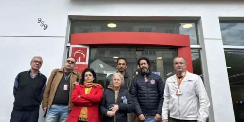 Protesto em agência (Foto: Reprodução / Sindicato dos Bancários)