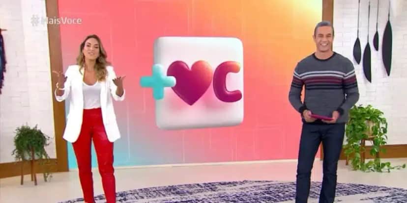 Talitha Morete e Fabrício Battaglini no Mais Você (Foto: Reprodução / Globo)