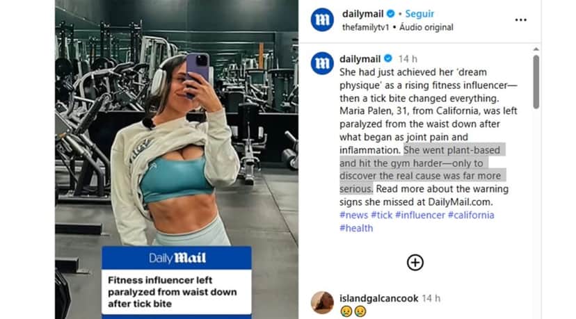 Jornal Britânico publica o caso e repercute na web (Foto: Reprodução/ Instagram/ Daily Mail)