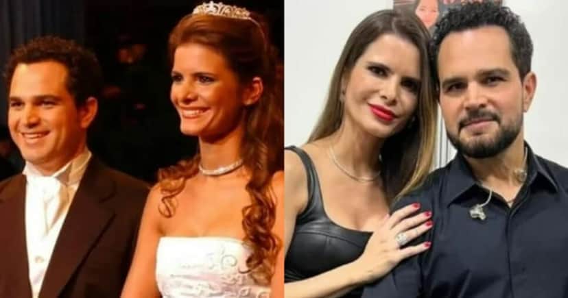 Flávia Fonseca ao lado de seu marido, o cantor sertanejo e irmão de Zezé (Foto: Reprodução/Montagem TV Foco) Flávia Fonseca ao lado de seu marido, o cantor sertanejo e irmão de Zezé (Foto: Reprodução/Montagem TV Foco)