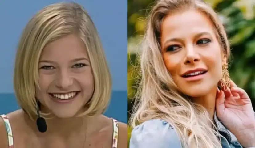 A loira no Fantasia e hoje em dia (Foto: Reprodução/ SBT/ Instagram/ Montagem)