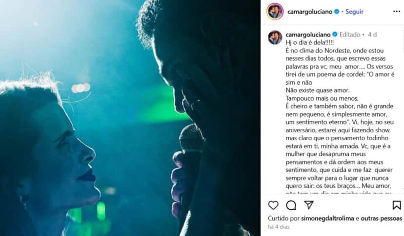 Luciano Camargo faz declaração para esposa nas redes sociais (Foto: Reprodução/Montagem TV Foco) Luciano Camargo faz declaração para esposa nas redes sociais (Foto: Reprodução/Montagem TV Foco)