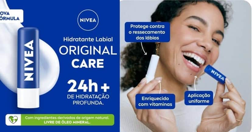Nivea Hidratante Labial Original Care: Nivea Hidratante Labial Original Care: